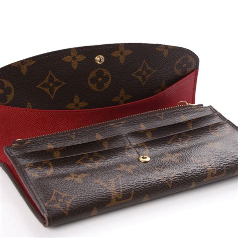 lv wallet red button|louis vuitton wallet women real.